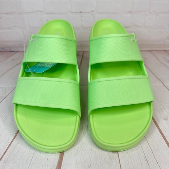 Reef Oasis Double Up Lime Cushioned Water Friendly Slides Sandals Mens Size 13 - Picture 6 of 10